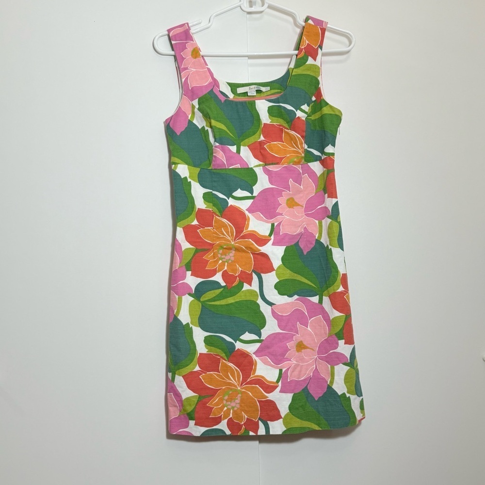 BODEN Floral Sleeveless Dress - Pink, Orange, Green classy sexy summery